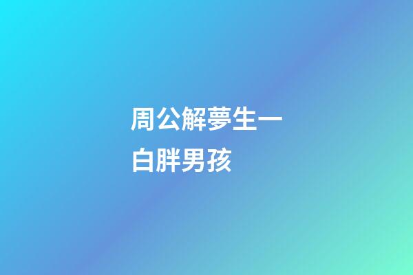 周公解夢生一白胖男孩 (做夢生了個(gè)白白胖胖的男孩)-第1張-觀點(diǎn)-玄機(jī)派